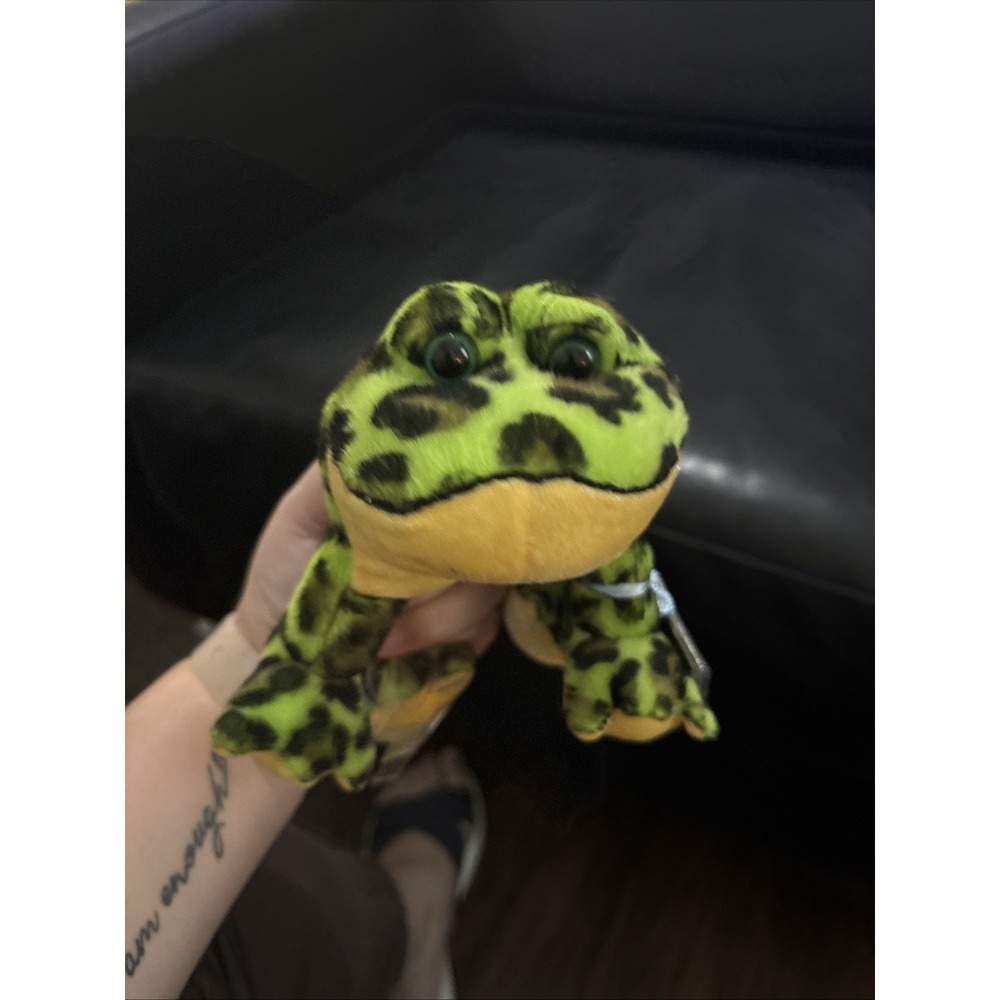 Webkinz Bullfrog Plush Sealed Code HM114 Green Spotted Yellow Bull Frog NWT